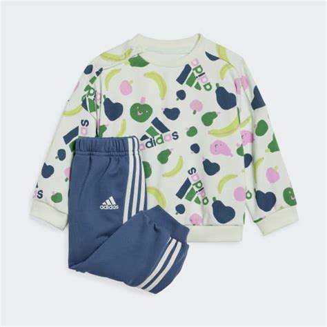 adidas jogginganzug baby grün|Essentials Allover Print Kids Jogginganzug .